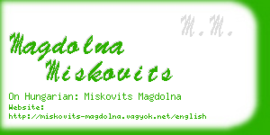 magdolna miskovits business card